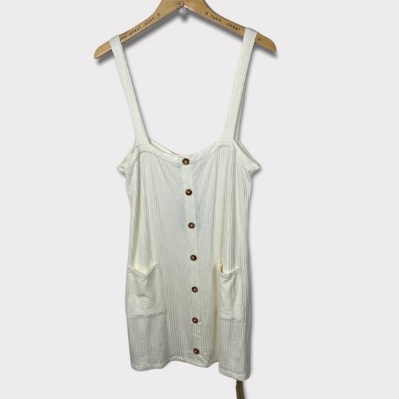 NWT Reformation Kenny Dress White Size XL Button Down New With Tag Mini Boho New - Picture 7 of 11